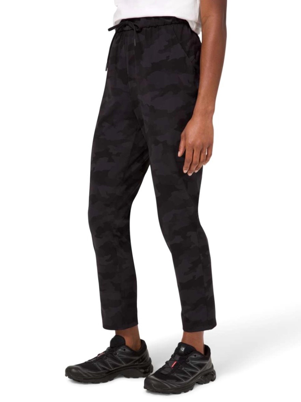Lululemon Stretch High-Rise Pant 25" Black & Grey Camo Luxtreme Sz 10